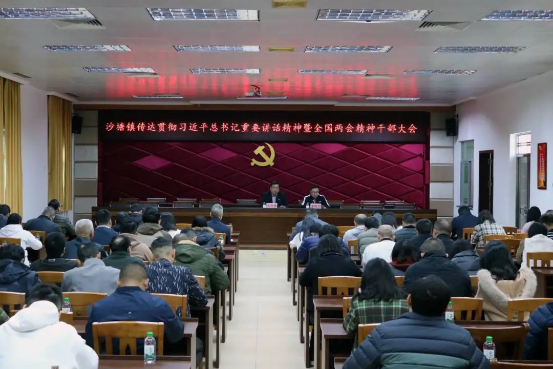 沙塘鎮(zhèn)召開傳達貫徹習(xí)近平總書記重要講話精神暨全國兩會精神干部大會